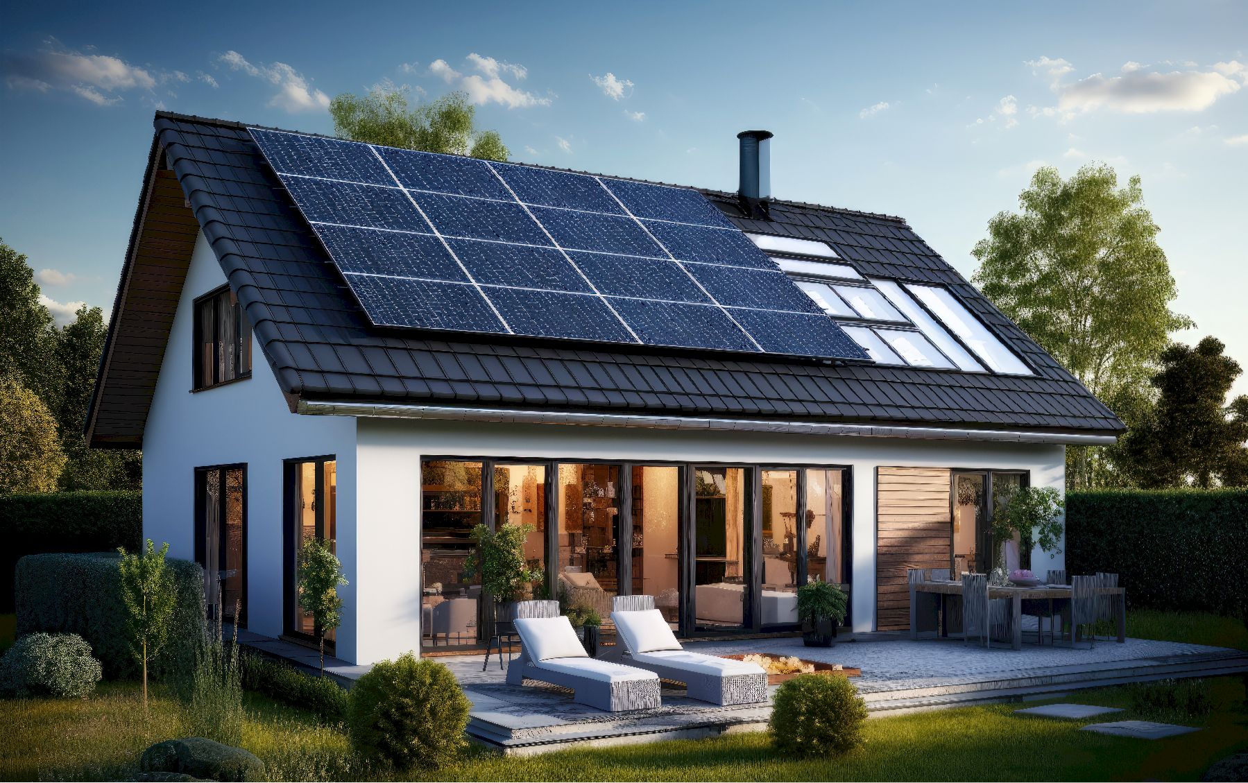 panneaux solaire installaient sur une maison