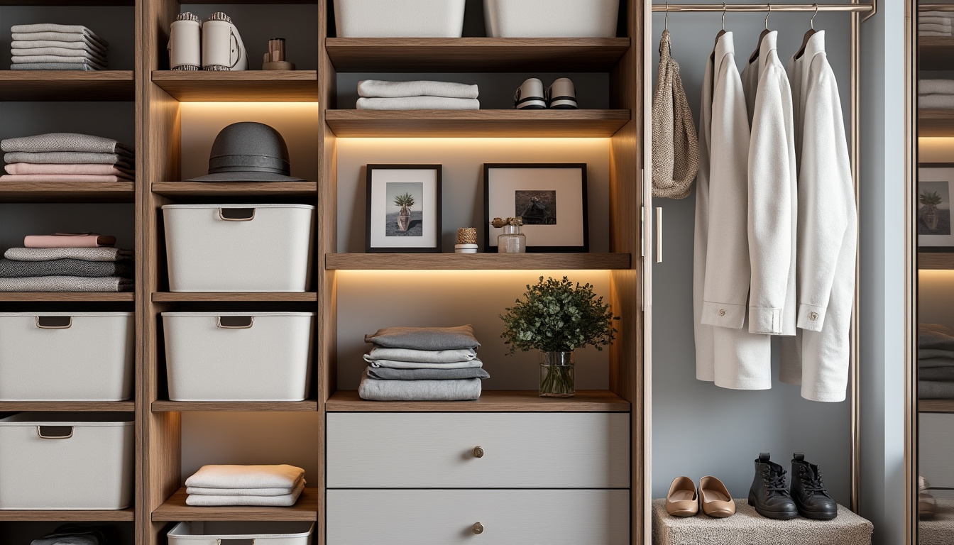 découvrez des conseils pratiques pour aménager votre placard avec des étagères et optimiser efficacement chaque mètre carré. transformez votre espace de rangement en un lieu fonctionnel et esthétique grâce à nos astuces de rangement intelligentes.