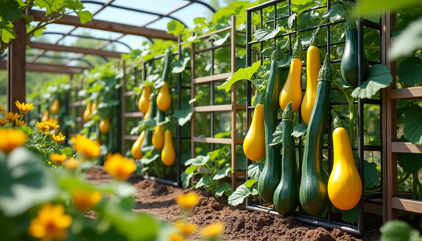 découvrez quelles structures installer dans votre jardin pour faire grimper facilement vos courges. conseils pratiques, idées et astuces pour optimiser l’espace et assurer une belle croissance à vos plants !
