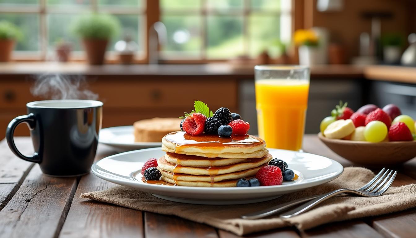 découvrez notre délicieuse recette de pancakes au fromage blanc, idéale pour un petit déjeuner savoureux et léger. apprenez les astuces pour réussir des pancakes moelleux et savoureux qui raviront vos papilles dès le matin.