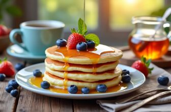 découvrez notre recette de pancakes au fromage blanc, une délicieuse façon de commencer la journée. léger et moelleux, ce petit déjeuner savoureux allie le goût du fromage blanc à une texture parfaite. idéal pour régaler toute la famille.