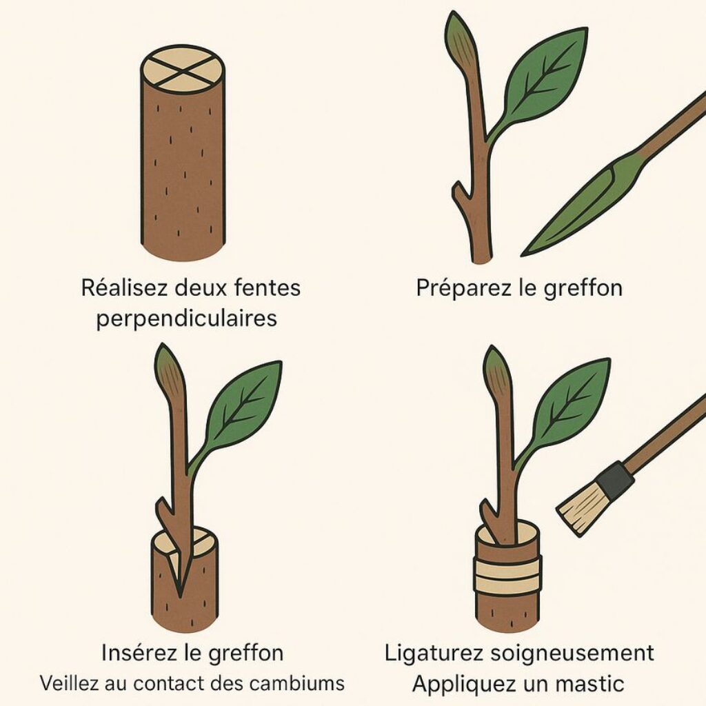 tuto greffe en fente croisée