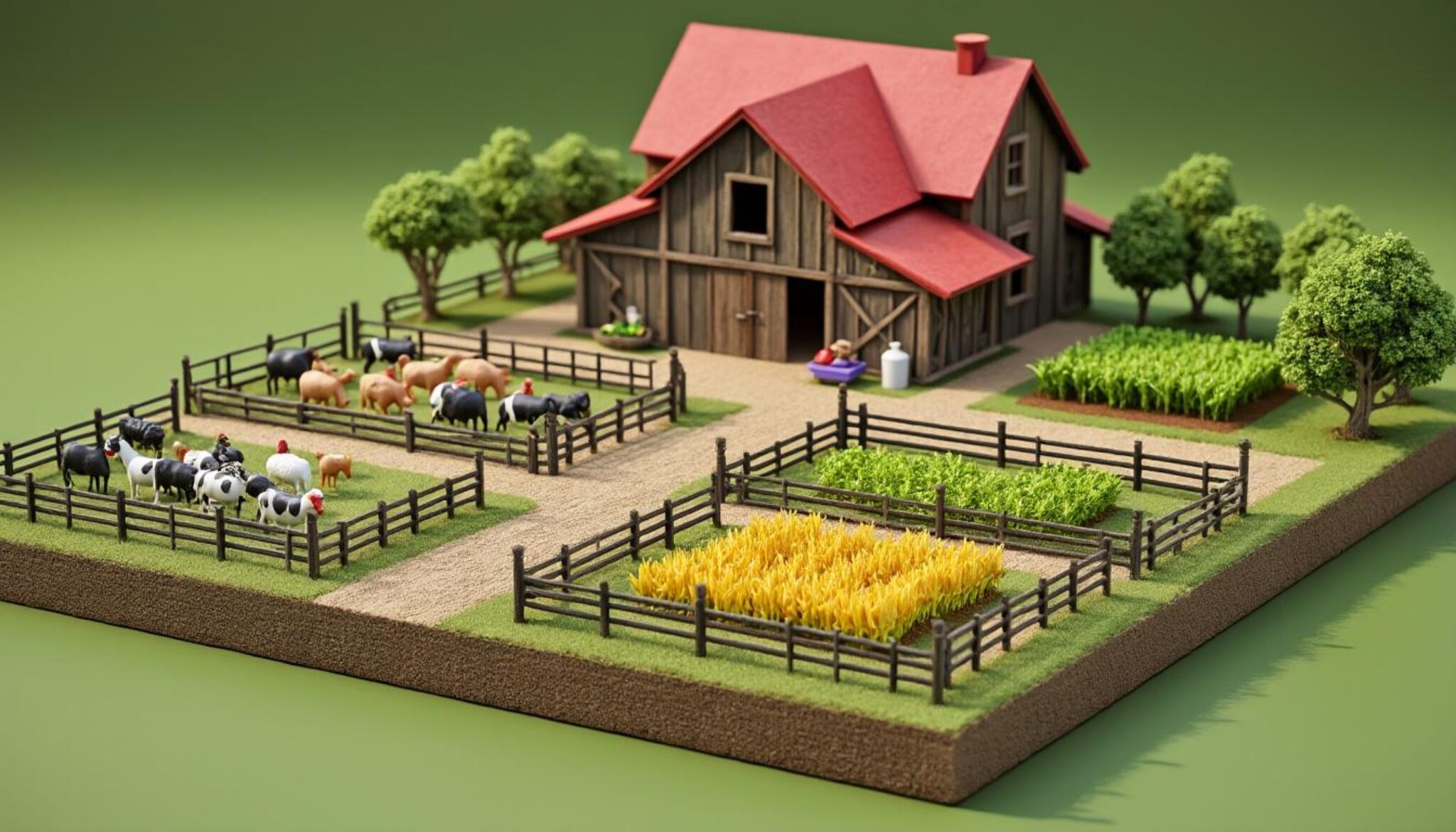 Figurines Animaux de la Ferme avec Accessoires - Coffret Figurines Animaux de la Ferme avec Accessoires - Coffret
